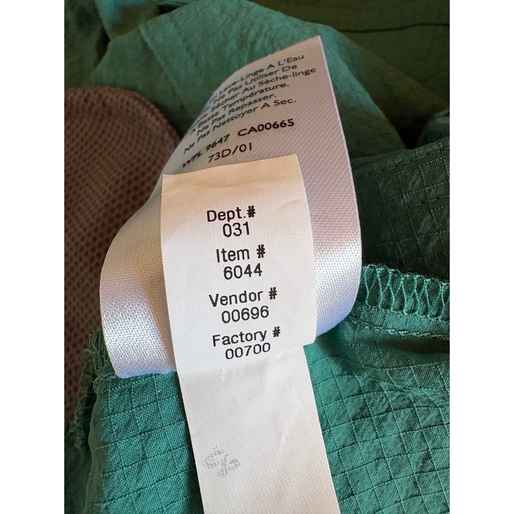 Eddie Bauer Women XL Teal Green Ripstop Hiking Shirt Long Sleeve Ventilated Back - Picture 13 of 14